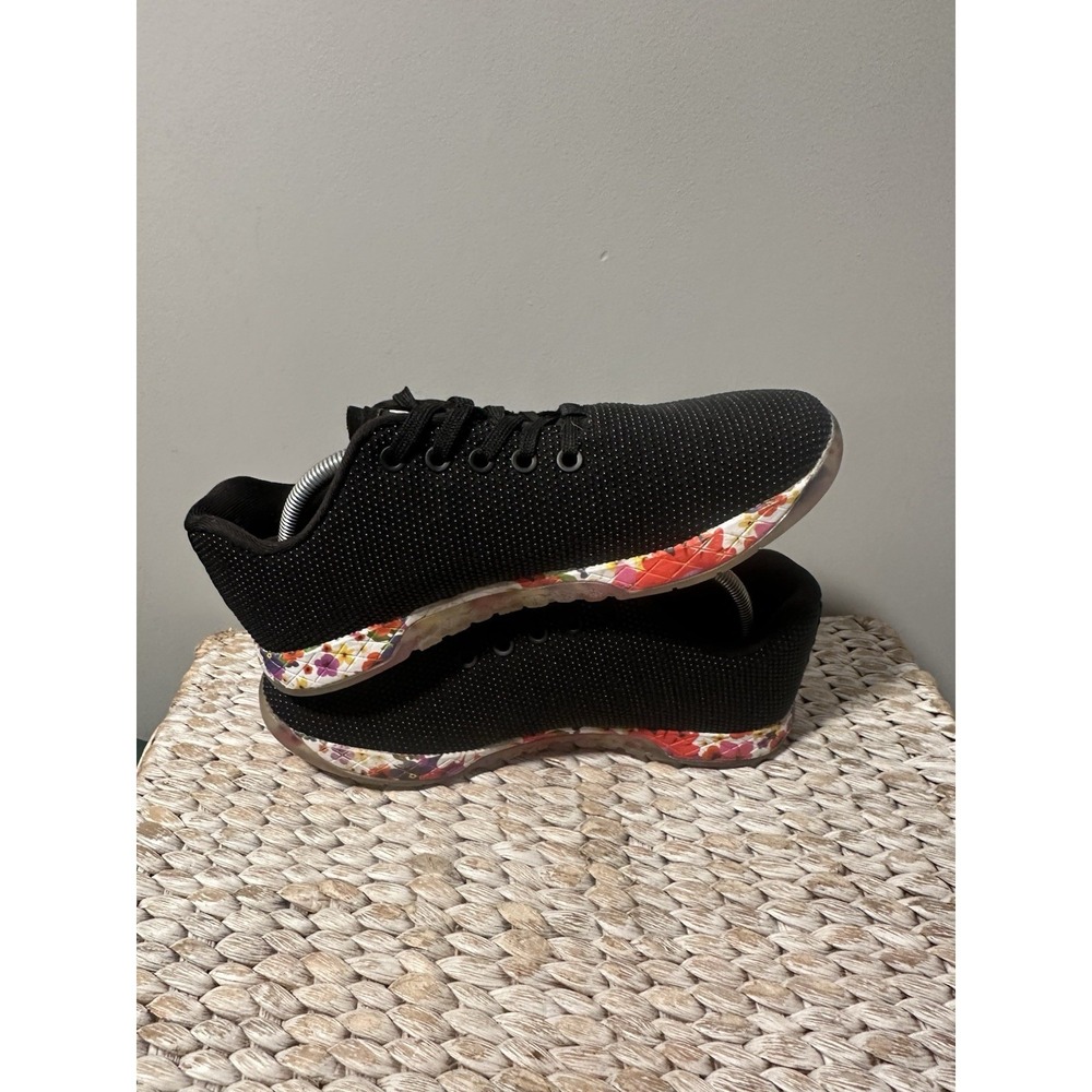 Nobull Impact Daisy Floral Trainer Womens Size 8 Black Running Shoes Sneaker EUC - Picture 6 of 11
